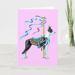 Cartão Great Dane Mantle Carousel - Personalizado