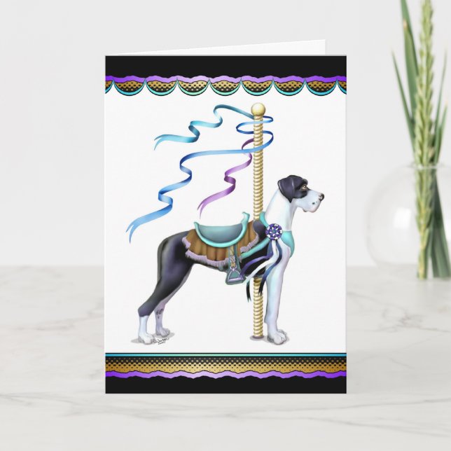 Cartão Great Dane Mantle Carousel UC - Personalizado (Frente)