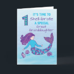 Cartão Great Granddaughter 1st Birthday Sparkly Look<br><div class="desc">Now that your dearest great granddaughter is about to celebrate her 1st birthday,  you should be readying this cute and fun card that greets her a happy birthday. Order your copy today so you can hand it to her on the day of her happy and fun celebration.</div>