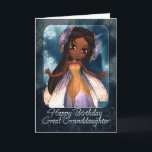 Cartão Great Granddaughter Birthday Card - Cute Blue Fair<br><div class="desc">Great Granddaughter Birthday Card - Cute Blue Fairy</div>