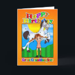 Cartão Great Granddaughter Birthday Card - With Cutie Pie<br><div class="desc">Great Granddaughter Birthday Card - With Cutie Pie Longstocking</div>