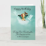 Cartão Great Granddaughter Fairy Birthday Card With Doves<br><div class="desc">Great Granddaughter Fairy Birthday Card With Doves</div>