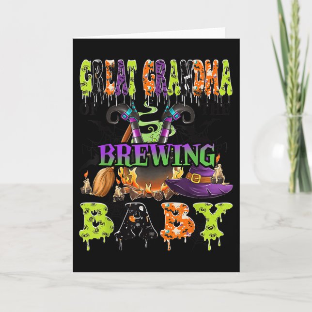 Cartão Great Grandma Of The Brewing Baby Halloween Baby S (Frente)