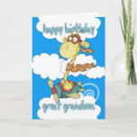 Cartão Great Grandson Aeroplane / Airplane Giraffe Birthd<br><div class="desc">Great Grandson Aeroplane / Airplane Giraffe Birthday Card</div>