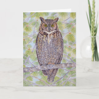Cartão Great Horned Owl