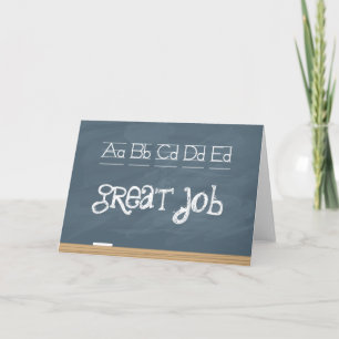Cartão Great Job - Chalkboard with smudge marks
