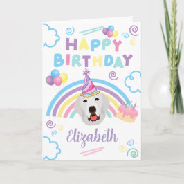 Cartão Great Pyrenees Birthday Card in White