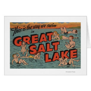 Cartão Great Salt Lake, maneira de UtahThe nós SwimUtah
