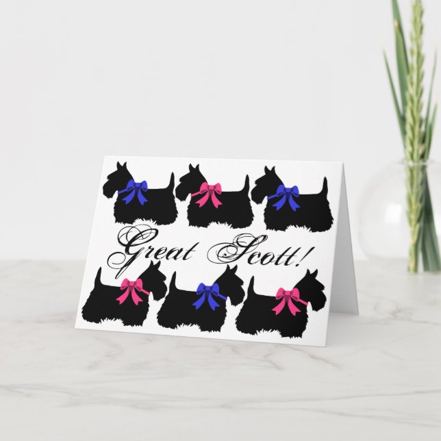 Cartão "Great Scott !", Scottish Terrier blank card (Frente)