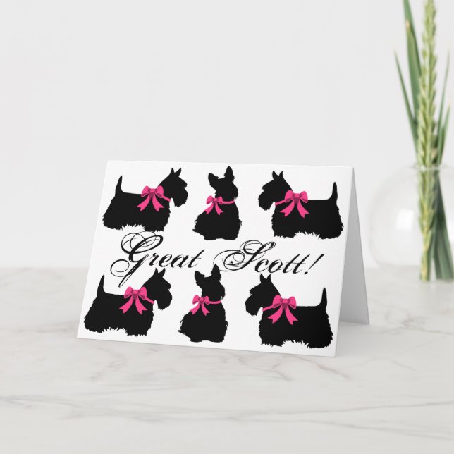 Cartão "Great Scott !", Scottish Terrier blank card 2 (Frente)