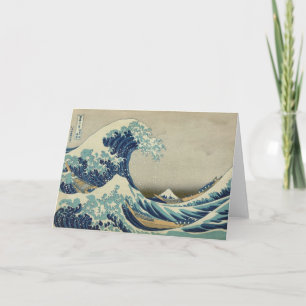 Cartão Great Wave off Kanagawa - Hokusai