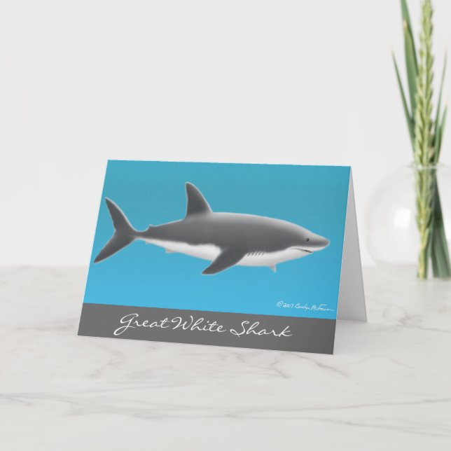 Cartão Great White Shark Greeting Card (Frente)
