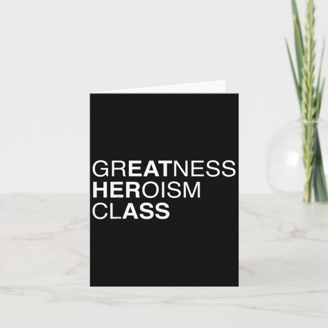Cartão Greatness Heroism Cl Eat Her As$ Funny Pun Sarcasm (Frente)