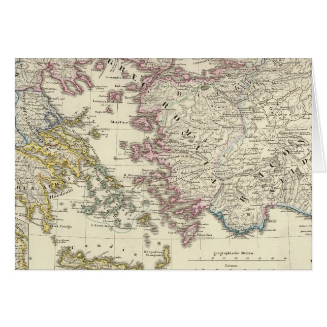 Cartão Grécia, Ásia Menor (Frente Horizontal)