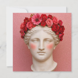 Cartão Greek ancient flower woman.