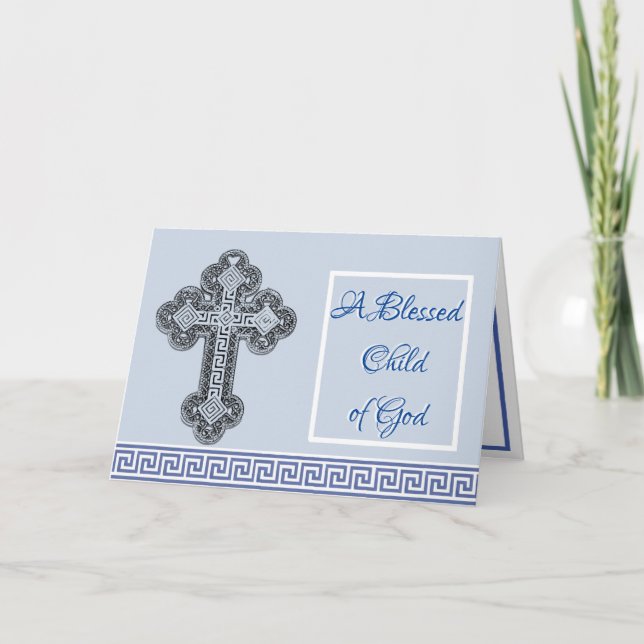 Cartão Greek Baptism Card (Frente)