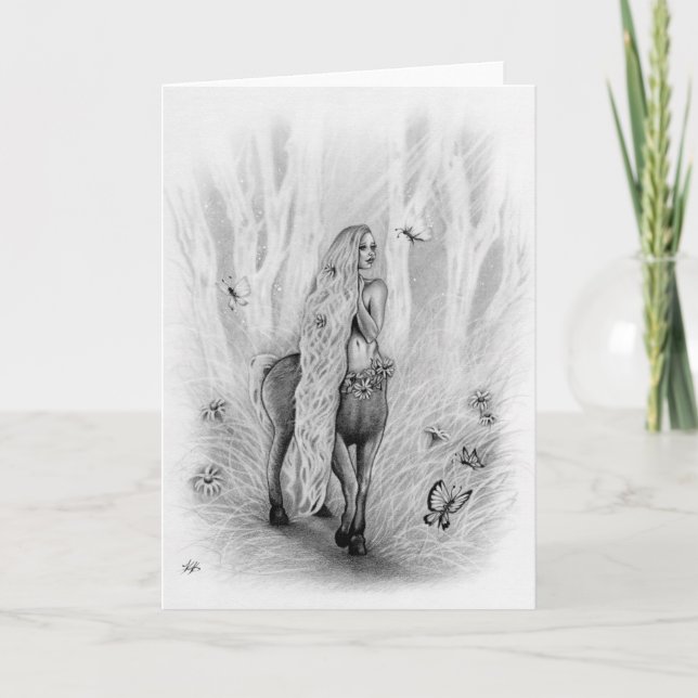 Cartão Greek Mythology  Hylonome Centaur Greeting Card (Frente)