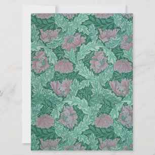 Cartão Green and Red Wreath Pattern (por William Morris)