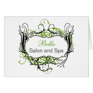 Cartão green and white Chic Business Thank You Cards