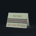 Cartão Green Artsy Floral<br><div class="desc">Com dentro de tipografia e fora em burgundy.</div>