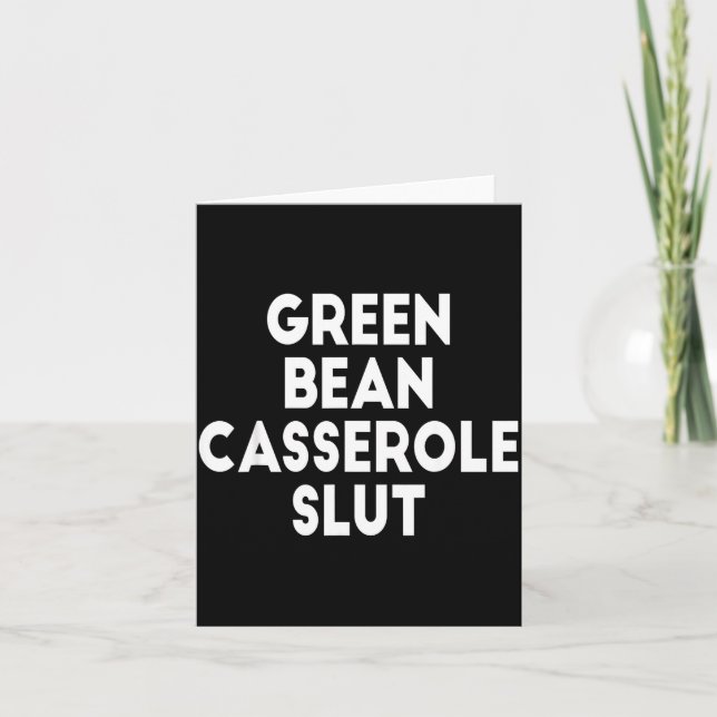 Cartão Green Bean Cerole Irreverent Funny Adult Humor S  (Frente)