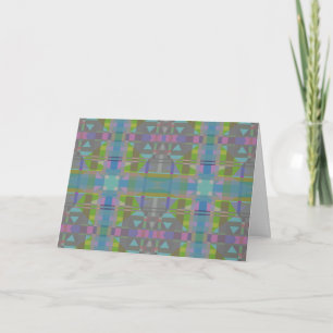 Cartão Green Blue Purple Geometric