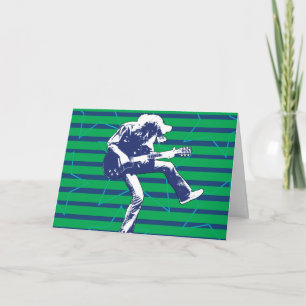 Cartão Green Blue Superstar Birthday Card