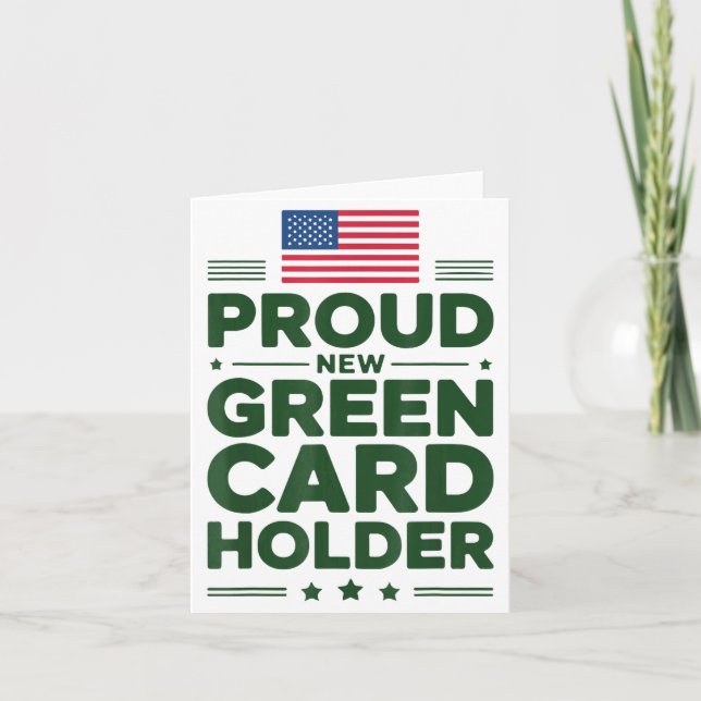 Cartão Green Card Recient American Pride Patriotic  (Frente)