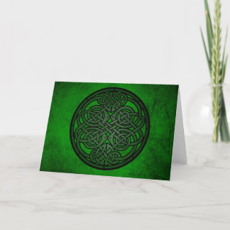 Cartão Green Celtic Knot Art