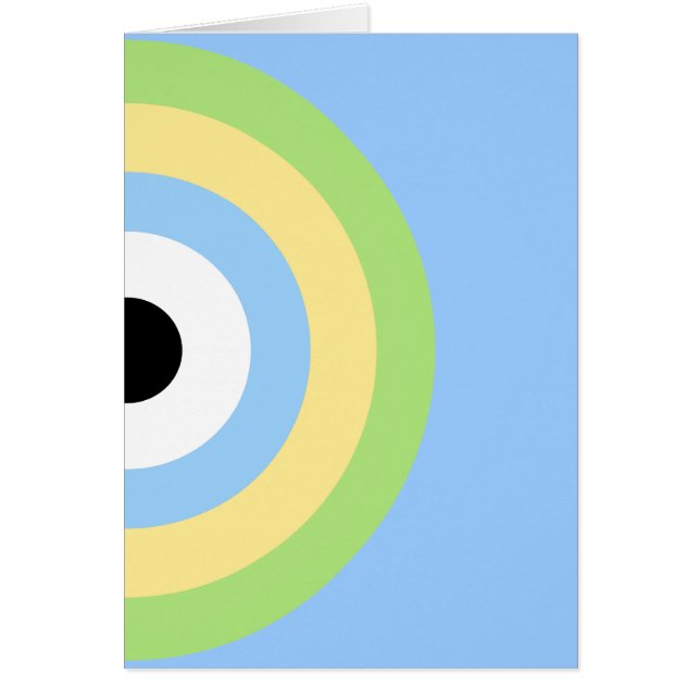 Cartão Green Combination Bullseye por Shirley Taylor (Frente)