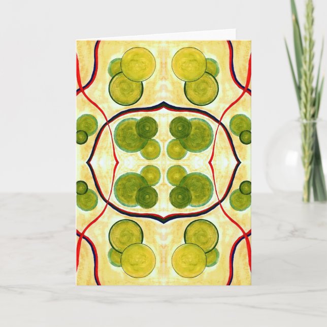 Cartão Green Cream Float Greeting Card (Frente)