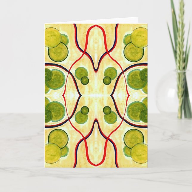 Cartão Green Cream Float Greeting Card (Frente)