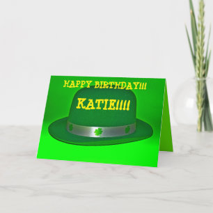 Cartão GREEN Derby Hat ST. Patricks Day Greeting Card