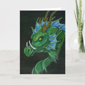 Cartão Green Dragon Greeting Card