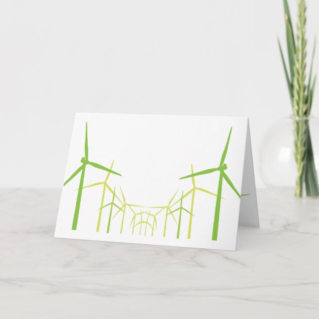 Cartão Green Energy Wind Turbine Windmill Card (Frente)