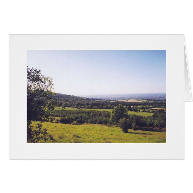 Cartão Green Fields da Irlanda (Frente Horizontal)