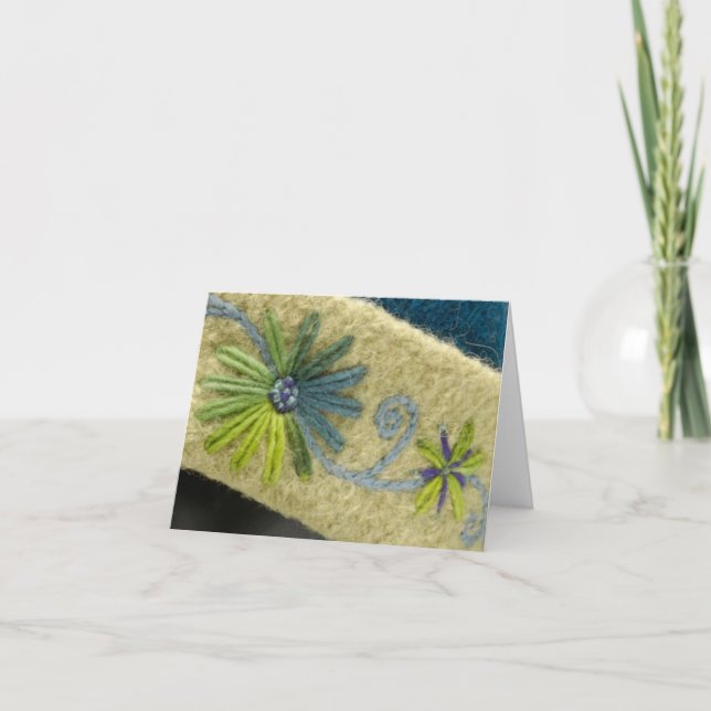 Cartão Green Flowers & Vine (Frente)