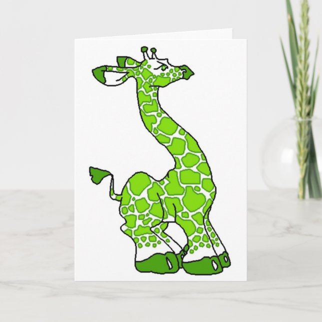 Cartão Green Giraffe (Frente)