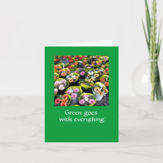 Cartão Green goes with everything. NOTE CARD MEDGR