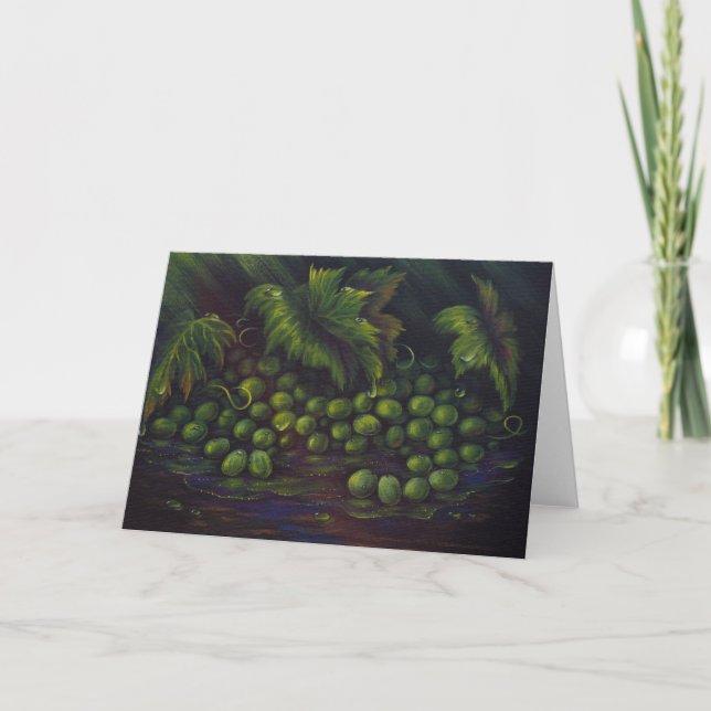 Cartão Green Grapes Greeting Card (Frente)