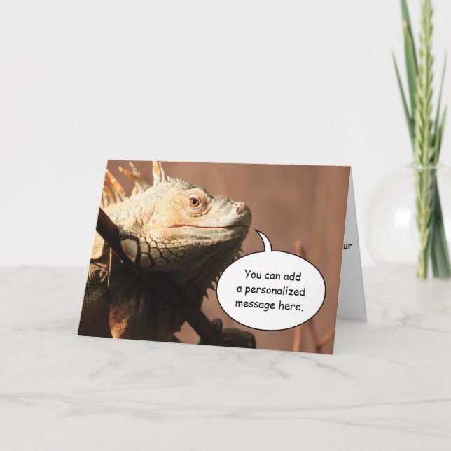 Cartão Green Iguana Greeting Card (Frente)