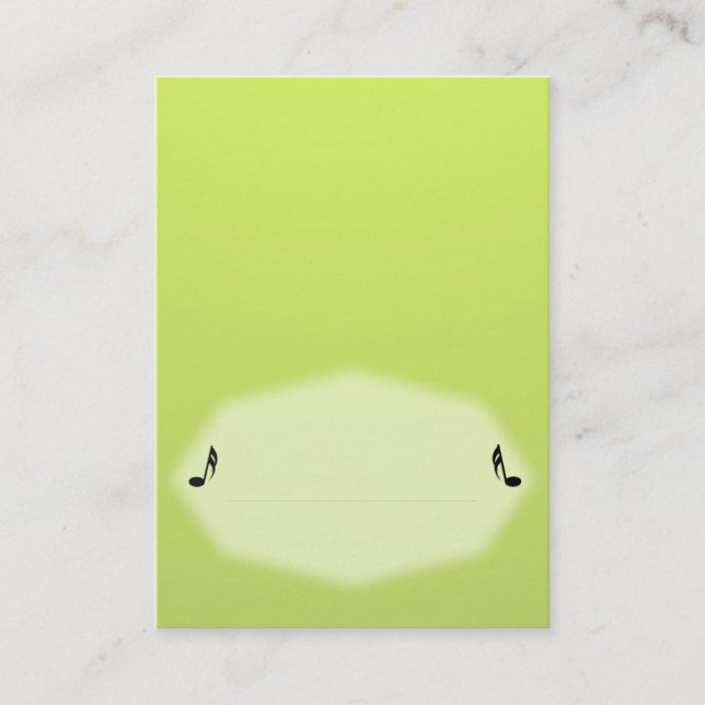 Cartão Green Music Place (Frente)