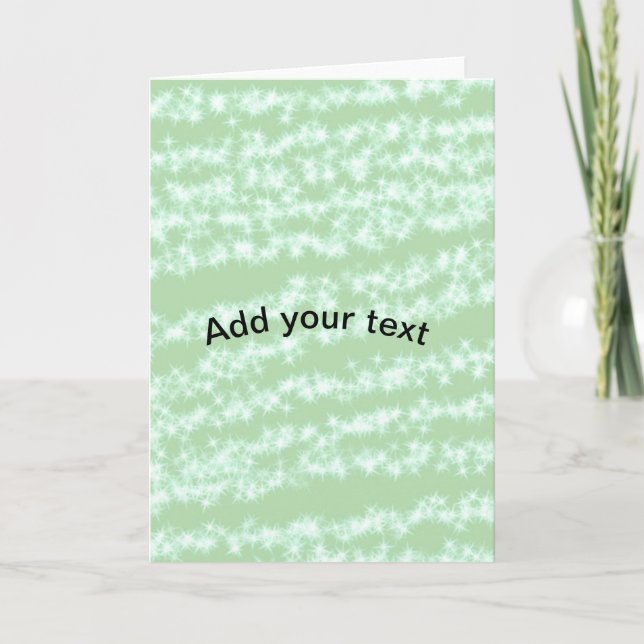 Cartão Green pastel glitter sparkle name text boho retro  (Frente)
