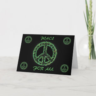 Cartão green peace for all greeting card