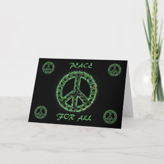 Cartão green peace for all greeting card