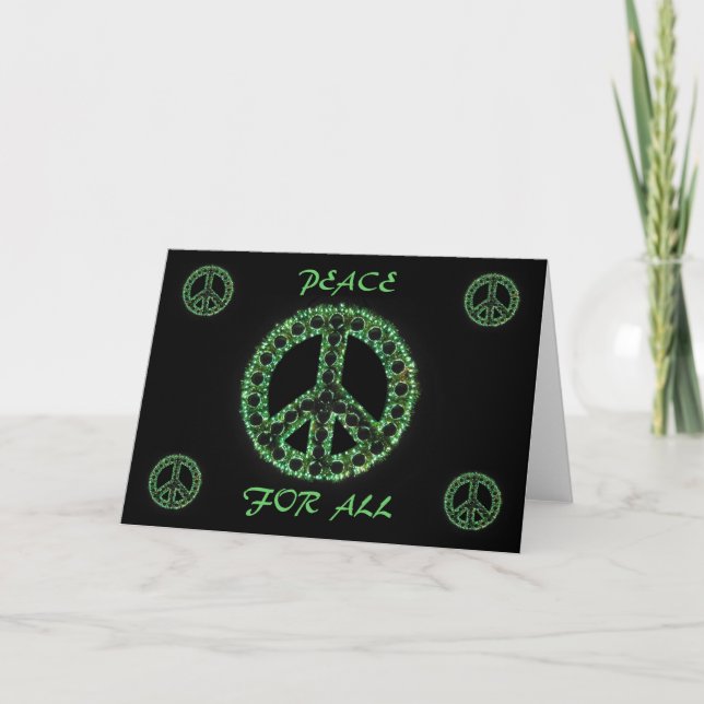Cartão green peace for all greeting card (Frente)