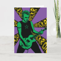 Green Rockin Birthday Card