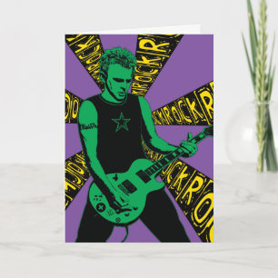 Cartão Green Rockin Birthday Card