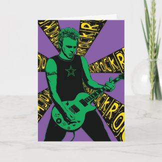 Cartão Green Rockin Birthday Card