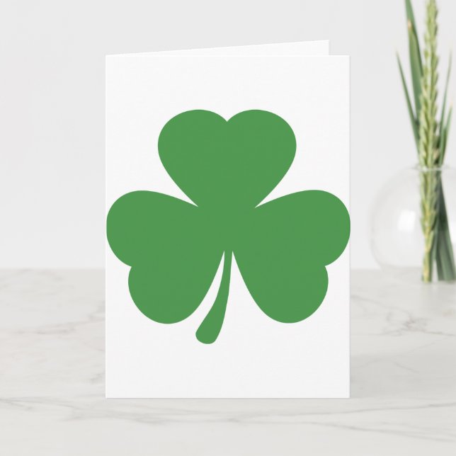 Cartão green shamrock st. patrick´s day (Frente)